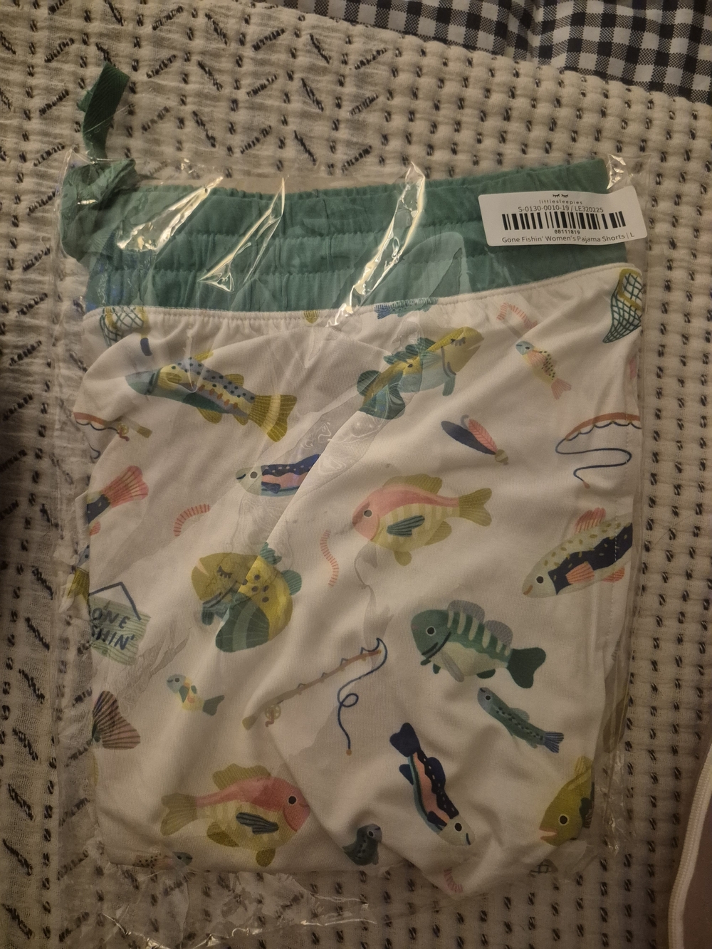 NWT Little Sleepies Gone Fishin' Women's Sleep Shorts